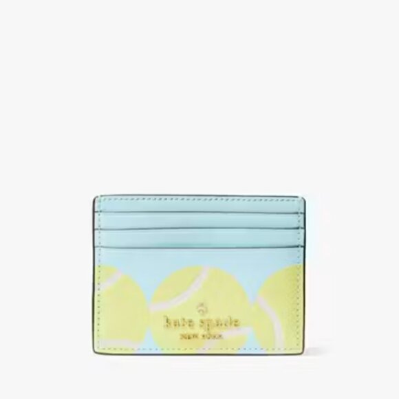 Kate Spade Grand Slam Tennis Small Slim Card Holder NWT